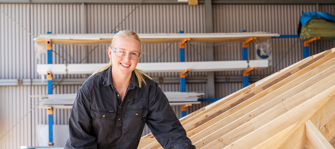 Carpentry student