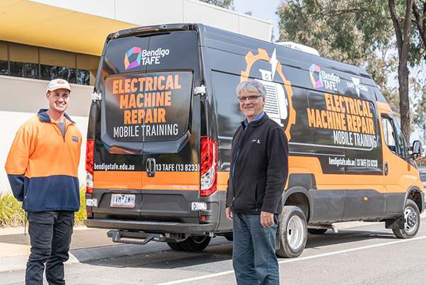 Bendigo TAFE Electrical Machine Repair training van